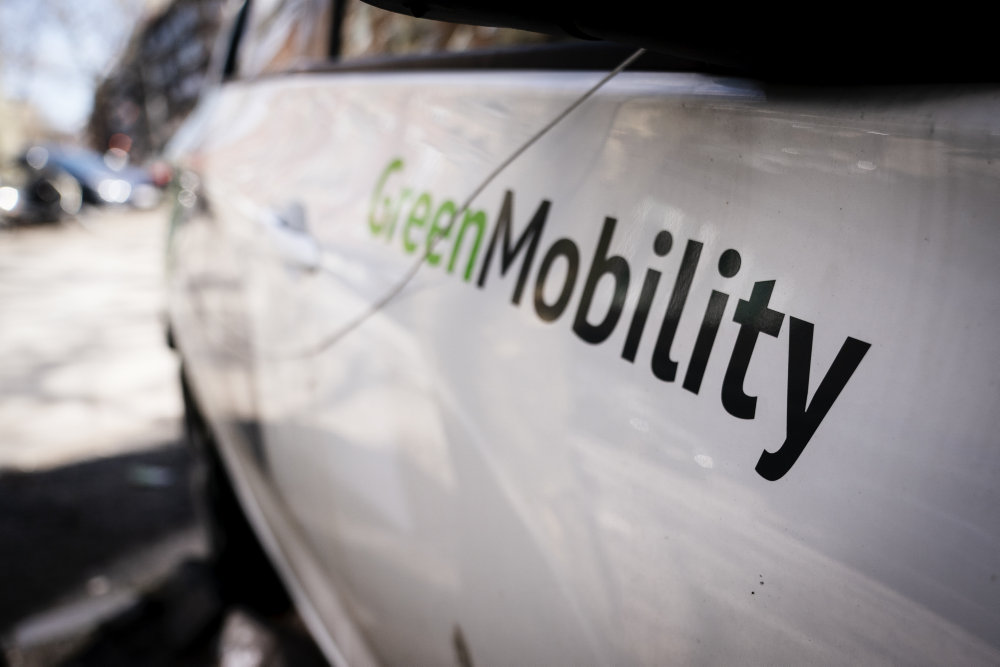 GreenMobility biler, i København mandag 11. april 2022.