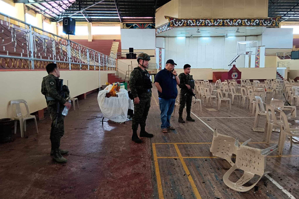 Aftermath of explosion during a Catholic Mass at Mindanao State University in Marawi