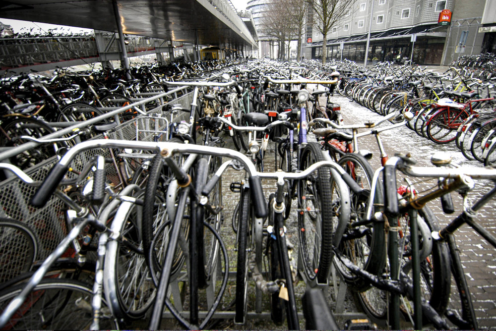 Big bicycle parking next to Centraal Station