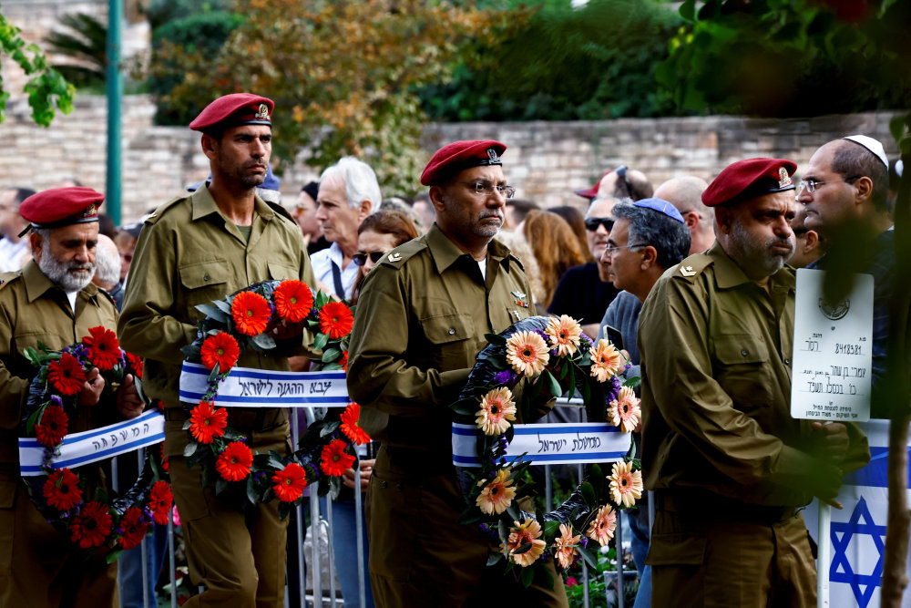 Funeral for reserve soldier Master Sergeant Omri Ben Shachar, in Tel Aviv